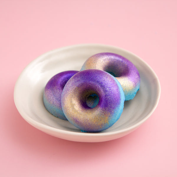 Donut Bath Bombs, Paraben-Free with Coconut Oil, Handmade Bath Bombs (Singles and Sets)