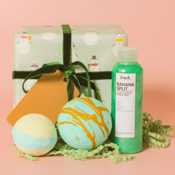 Christmas Gift Set For Kids - Bubble Bath & Bath Bomb For Bath Tub